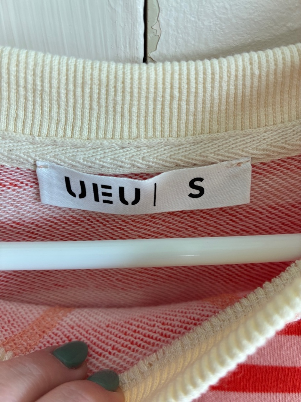 UEU Oversized Striped Crewneck Long Sleeve Color Block Pullover
Sweatshirt - Picture 3 of 8